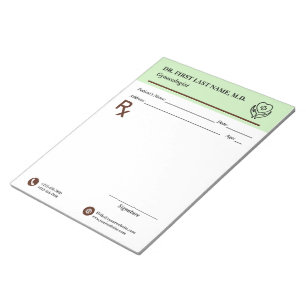 Custom Doctor Prescription Notepad Editable RX Pad
