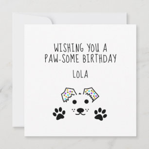 Custom Dog Birthday Card