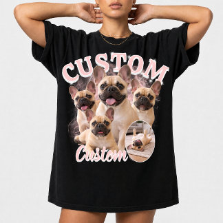 Custom Dog Bootleg Photo Collage, Vintage Animal T-Shirt