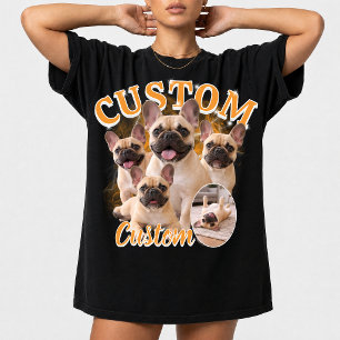 Custom Dog Bootleg Photo Collage, Vintage Animal T-Shirt