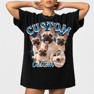 Custom Dog Bootleg Photo Collage, Vintage Animal T-Shirt