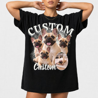 Custom Dog Bootleg Photo Collage, Vintage Animal T-Shirt