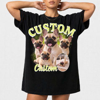Custom Dog Bootleg Photo Collage, Vintage Animal T-Shirt