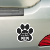 Custom Dog Breed Mom Pawprint Car Magnet (In Situ)