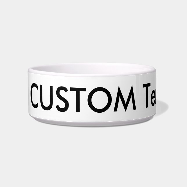 Custom Dog, Cat, Pet Bowl Medium 25oz. Ceramic (Left)