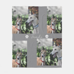 Custom Dog Cat Picture Bedding Blanket With Text, 