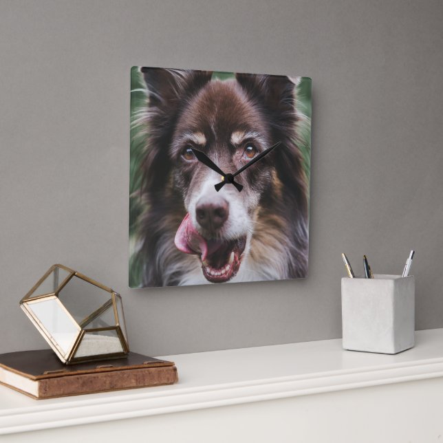 Custom Dog Clock, Personalized Pet Clock (Office)