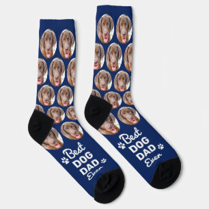 Custom DOG DAD Personalized Cute Novelty Pet Photo Socks