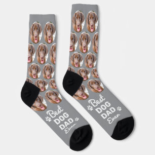 Custom DOG DAD Personalized Paw Print Pet Photo Socks