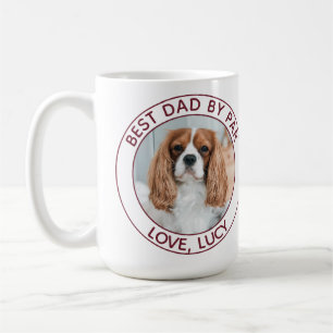Custom Dog Dad Red White Photo Coffee Mug