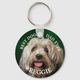Custom Dog Dad Tibetan Terrier Keychain