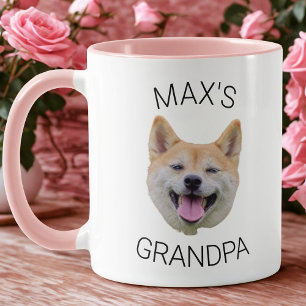 Custom Dog Face Coffee Mug, Grandpa Gift Mug