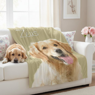 Custom Dog Face Personalized Pet Photo Fleece Blanket