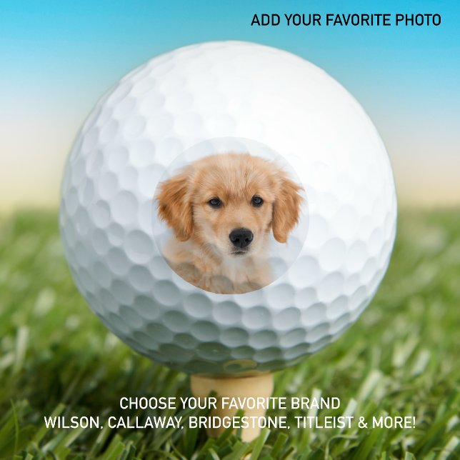 Custom Dog Face Personalized Photo Create Your Own Golf Balls (Creator Uploaded)