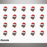 Custom Dog Face Photo Santa Hat Christmas Classic Round Sticker<br><div class="desc">Custom Dog Face Photo Santa Hat Christmas Stickers, Replace the face with your favorite photo (make sure to crop as much to the face as possible and use an app to remove the background) and personalize this funny Christmas Holiday Wrapping Paper with your kid, husband, or boyfriend on it! Also...</div>