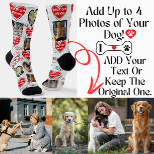 Custom Dog Face Socks, Personalized Dog Photo Socks