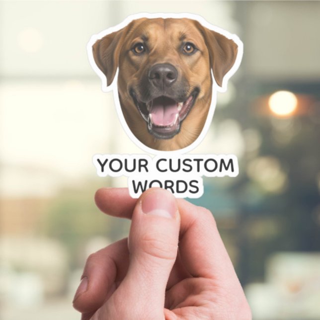Custom Dog Face with Personalized Photo & Text (Creator Uploaded)