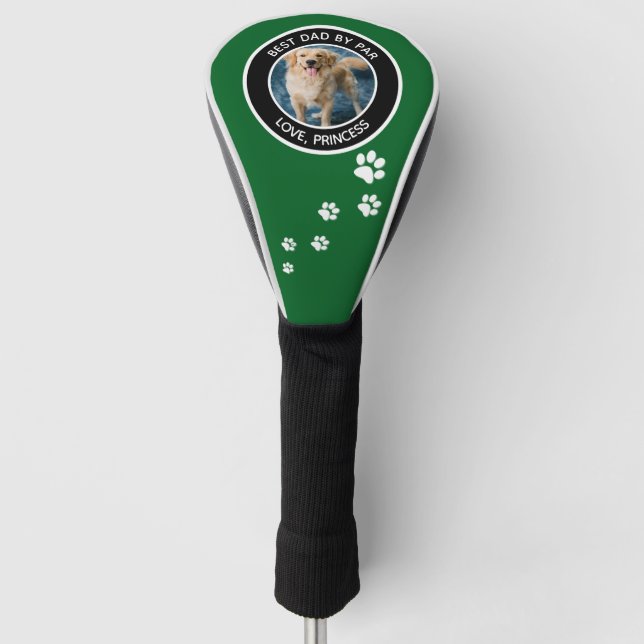 Custom Dog Golf Headcover - Best Dad Par Gift (Front)
