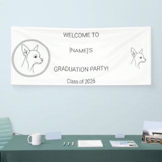 Custom Dog Graduate Welcome Banner | Photo & Breed