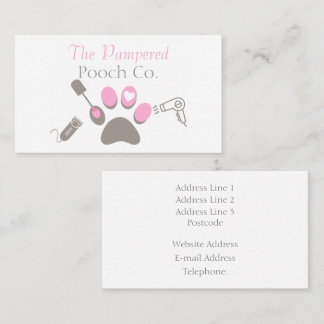 Custom Dog Grooming Business Branding Pet Salon Card