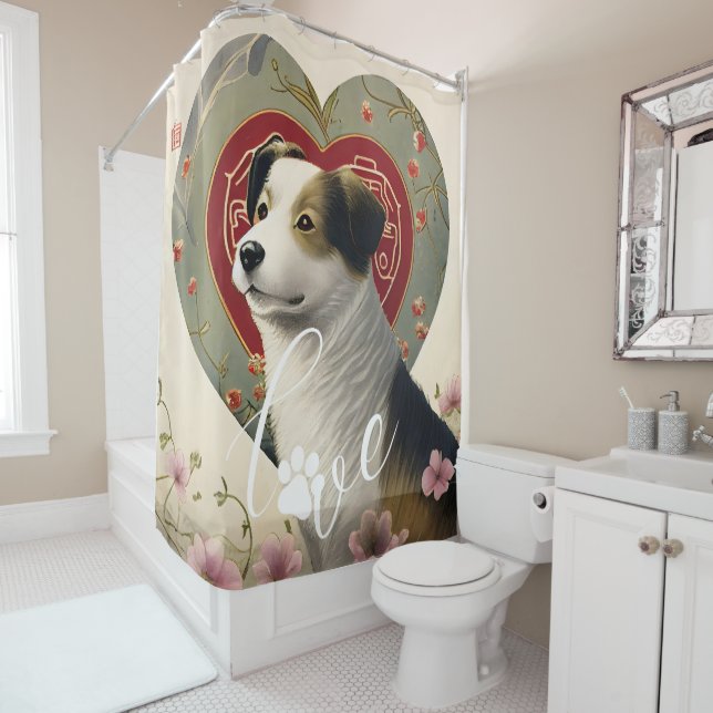 Custom Dog Love Paw Print Heart Photo Personalized (In Situ)