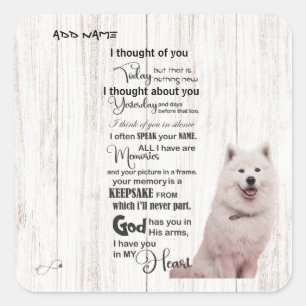 Custom Dog Memorial Passing Square Sticker