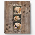 Custom Dog Memorial Rustic Wood Look Keepsake