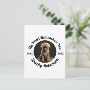 Custom Dog Memory & Remembrance Design Postcard