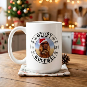 Custom Dog Merry Woofmas Festive Holiday  Coffee Mug