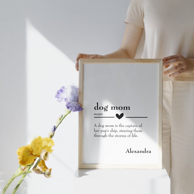 Custom "Dog Mom" Definition Poster (Custom "Dog Mom" Definition Poster)