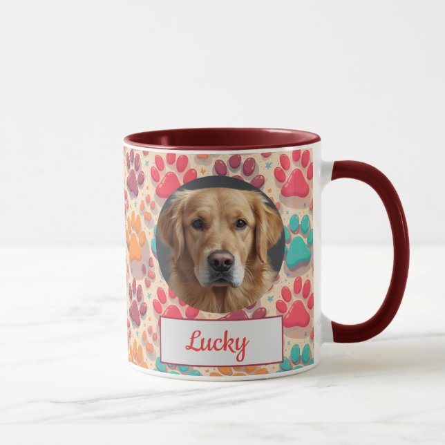 Custom Dog Mom, Dog Dad, Personalize Gift Mug (Right)