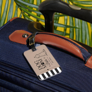 Custom Dog Mom Name & Year Portrait Luggage Tag
