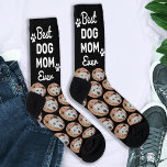 Custom DOG MOM Personalized Pattern Pet Photo Crew Socks<br><div class="desc">Best Dog Mom Ever! Surprise the dog lover whether its a birthday, Mothers day or Christmas with these super cute pet photo all over print socks. They'll be a favourite of all dog lovers, and dog moms. Customize these dog photo socks with your pups favourite photo. COPYRIGHT © 2022 Judy...</div>