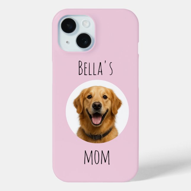 Custom Dog Mom Photo & Name Design Case-Mate iPhone Case (Back)