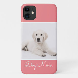 Custom Dog Mom Photo Script Simple Modern Minimal  iPhone 11 Case