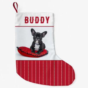 Custom Dog Name and Photo Personalized  Small Christmas Stocking