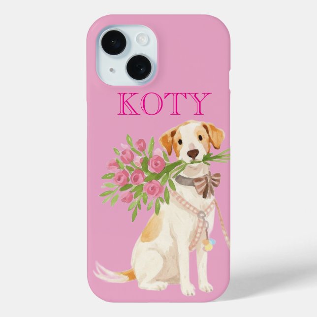 Custom Dog Name Phone Case (Back)