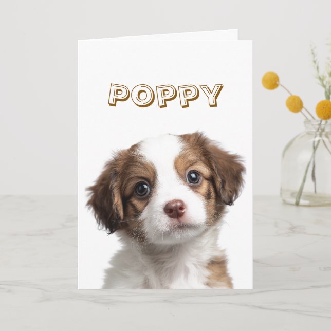 Custom Dog Name & Photo Card (Front)