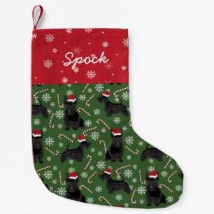 Custom Dog name scottie dog christmas Small Christmas Stocking