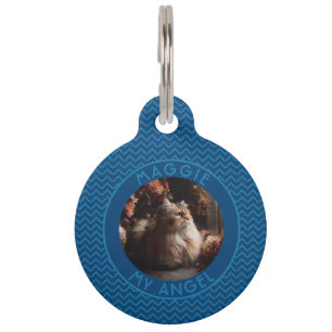 Custom Dog Owner Gift Herringbone Pet Tag
