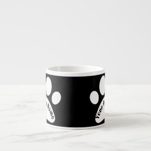 Custom Dog Paw Print Personalized Name Coffee Mug