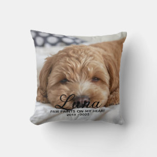 Custom Dog Pet Memorial Throw Pillow