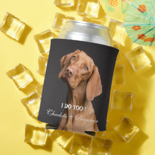 Custom Dog Pet Photo Wedding Can Cooler