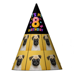 Custom Dog Photo 8th birthday party Party Hat