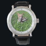 Custom Dog Photo Add Your Own Pet Photograph Round Watch<br><div class="desc">Personalize with your own dog's photograph on this custom pet wristwatch for a cute customized gift. A beautiful personalized watch for a pup owner to immortalize their love of their new puppy.</div>
