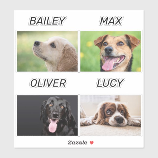 Custom Dog Photo and Dog Name Personalized Pet   (Sheet)