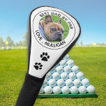 Custom Dog Photo Best Dad By Par Black White Golf Head Cover<br><div class="desc">Best Dad By Par ... Two of your favourite things , golf and your dog ! Now you can take your best friend with you as you play 18 holes . Customize these golf head covers and matching golf accessories with your dogs favourite photo and name . Great gift to...</div>