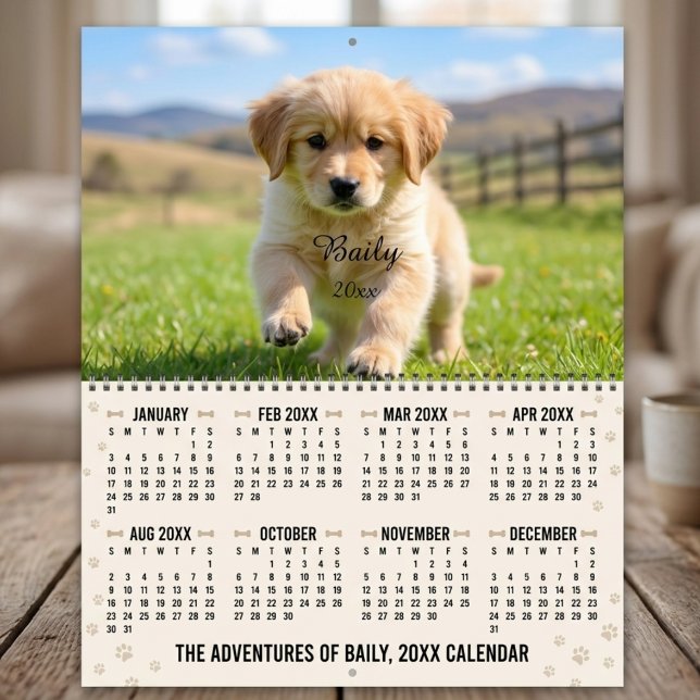 Custom Dog Photo Calendar Personalized Pet Gift (Creator Uploaded)