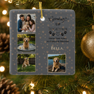 Custom Dog Photo Ceramic Ornament