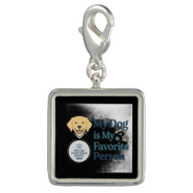 Custom Dog Photo Charm Bracelet - Marble Design
